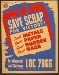 1940s Scrap Drive Poster. Library of Congress