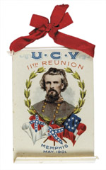 A Confederate veterans' reunion adornment attests to the popularity of Rebel cavalry general Nathan Bedford Forrest (Heritage Auction Galleries, Dallas, Texas).
