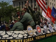 A float in The National Memorial Day Parade, Washington, DC.