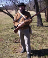 Neal West portraying a Confederate volunteer from Georgia. Click to enlarge.