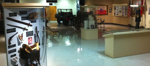 Exhibits inside the General George Patton Museum of Leadership. 