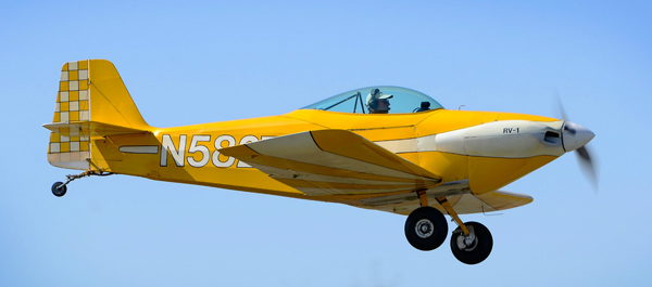 Paul Dye's restoration of the original RV-1, which redefined homebuilt aircraft, takes to the sky on "Appreciation Day," March 3, 2012 (Friends of the RV-1).