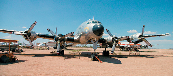 The Lockheed L-749 Columbine II languishes in the Sonoran Desert. Dick Smith