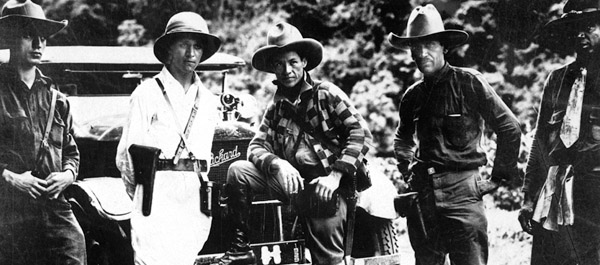 Opposed to American intervention in Nicaragua in the 1920s, guerrilla fighter Augusto Sandino (center) promised to "drink Yankee blood." (Marine Corps/National Archives)