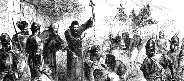 French Jesuits began converting Indians in the Great Lakes region in the 1630s, some 20 years after arriving in North America. (James Aitken Wylie. The History of Protestantism. London: Cassell, 1879)