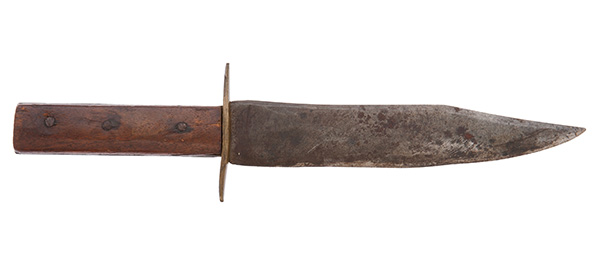 The Bowie Knife, named for Alamo defender James Bowie, varies in design attesting to its popularity. (Heritage Auction Galleries, Dallas)