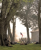Fighting in the Peach Orchard at Shiloh. Photo by Justin Koehler
