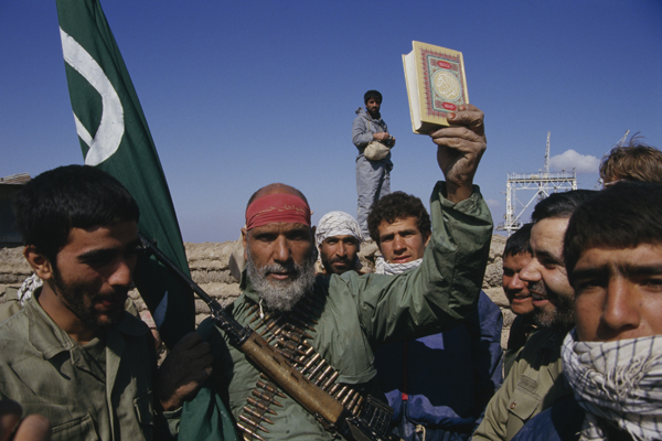 Present-day Middle Eastern leaders have invoked the concept of jihad, often incorrectly, to inflame Muslims — such as these Shia fighters during the Iran-Iraq War — to war against all "idolaters." (© Richard Hoffmann/Sygma/Corbis)