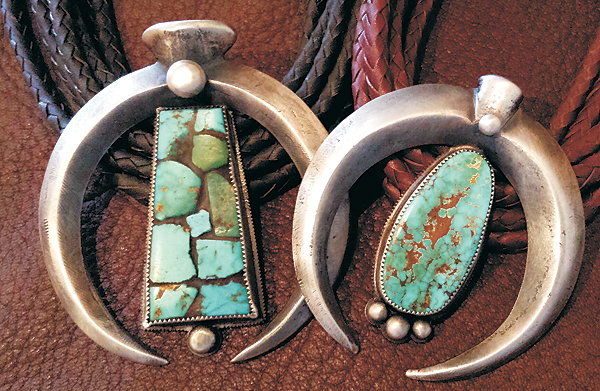 Hogan is known for his tufa-cast, hand-forged najas set with Royston turquoise. (Courtesy of Dennis Hogan)