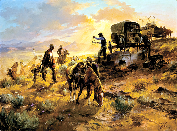 Dye's time as a cowpuncher inspired him to paint "Come and Get It!" and other classic Western scenes. (Rockwell Museum of Western Art, Corning, N.Y.)