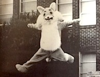 Tim Chambers as the Silverton Silver Fox mascot during his hgh school days. Click to enlarge.