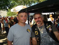 Tim Chambers with Walt Sides, one of the 'founding fathers' of Rolling Thunder. Click to enlarge.