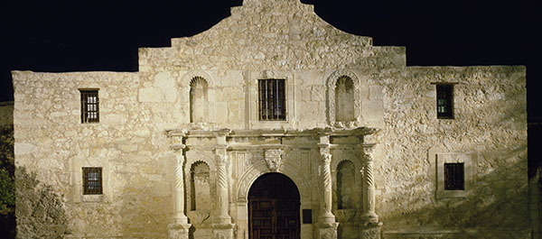 The Alamo, built in the 18th century from locally quarried limestone, rests deep in the heart of Texas. (Photo: Library of Congress)