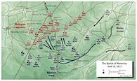 Map of the Battle of Waterloo. Petho Cartography. Click to enlarge.